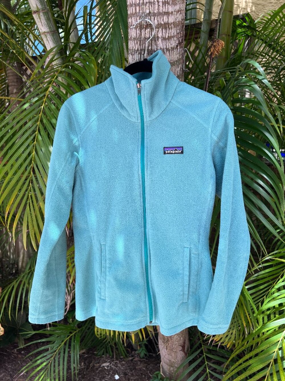 Patagonia Women's Fleece Lightweight Green/Blue Jacket Size XS
